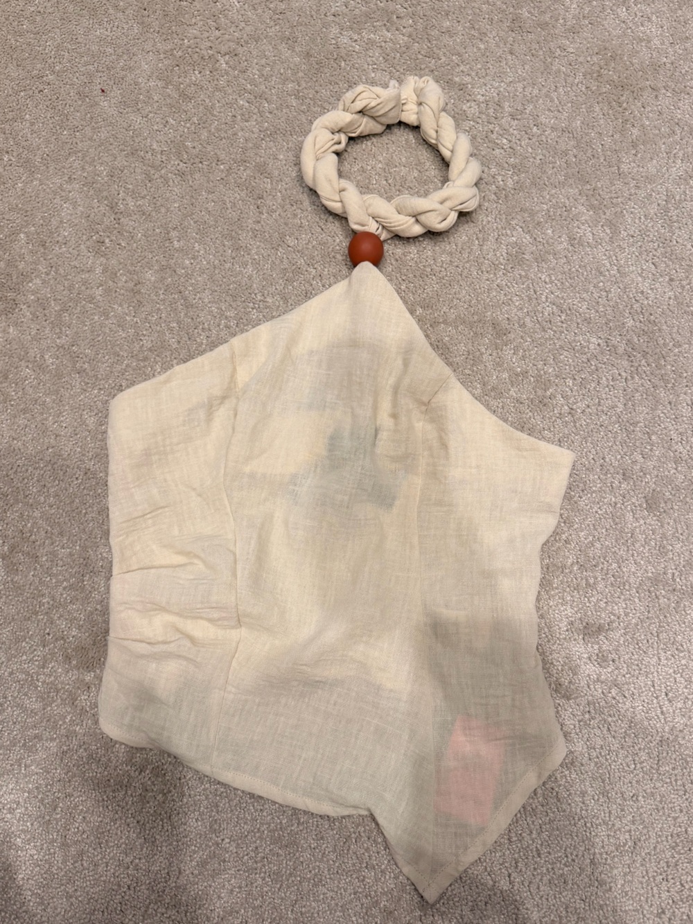 Cream Linen Halter Neck